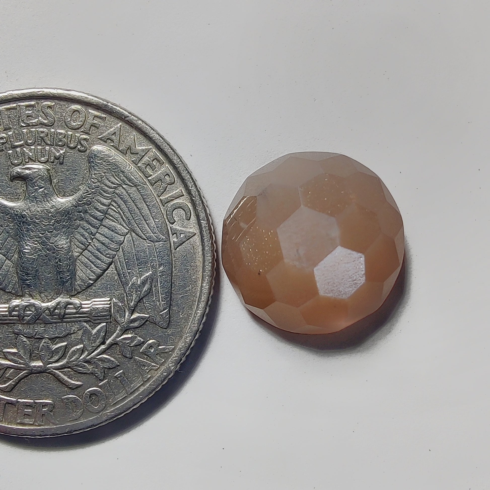 Hexagon Cut Prach Moonstone gemstone cabochon - natural crystal healing stone for jewelry making by Gemivra
