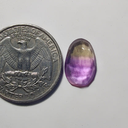 Rose Cut Ametrine gemstone cabochon - natural crystal healing stone for jewelry making by Gemivra