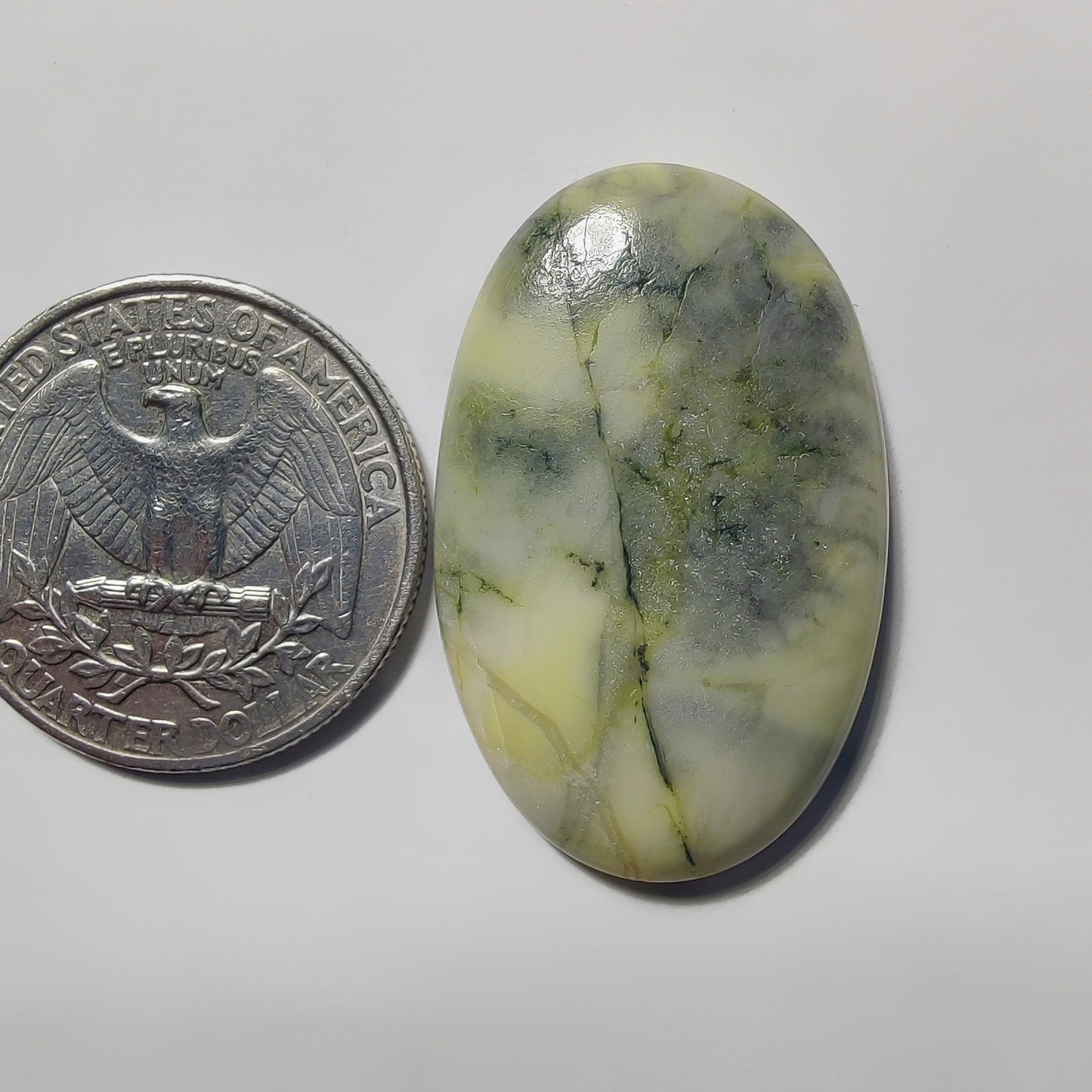 Lemon Chrysoprase gemstone cabochon - natural crystal healing stone for jewelry making by Gemivra
