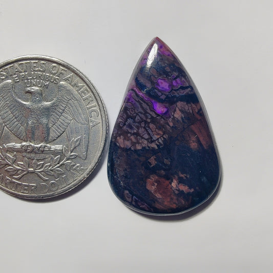 Sugilite gemstone cabochon - natural crystal healing stone for jewelry making by Gemivra