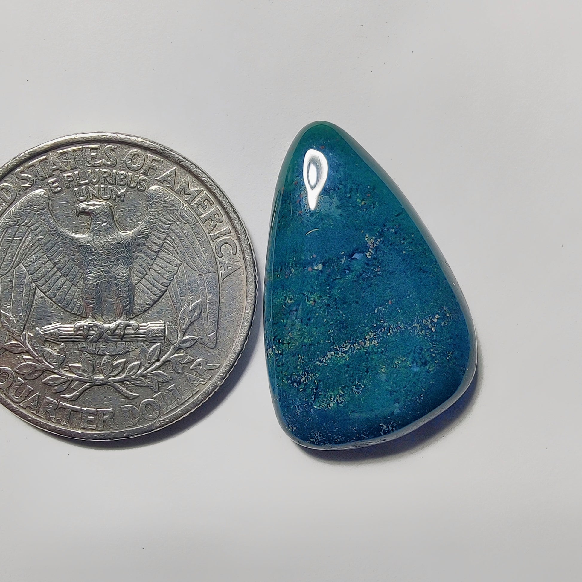 Blood Stone gemstone cabochon - natural crystal healing stone for jewelry making by Gemivra