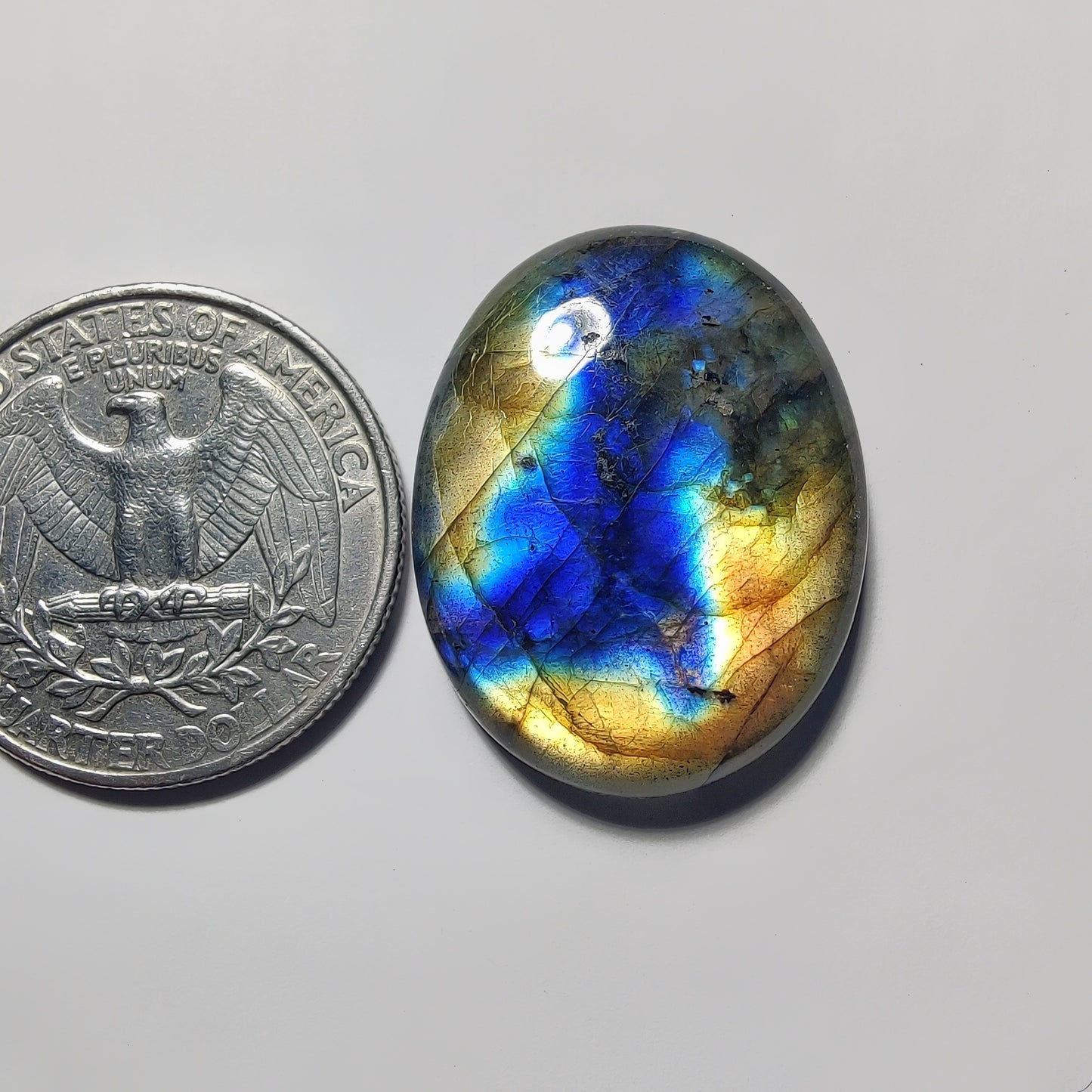 Labradorite gemstone cabochon - natural crystal healing stone for jewelry making by Gemivra