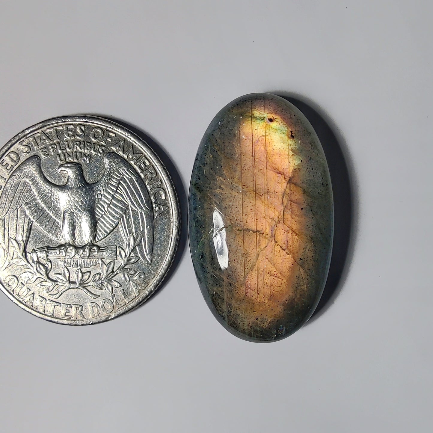 Labradorite gemstone cabochon - natural crystal healing stone for jewelry making by Gemivra