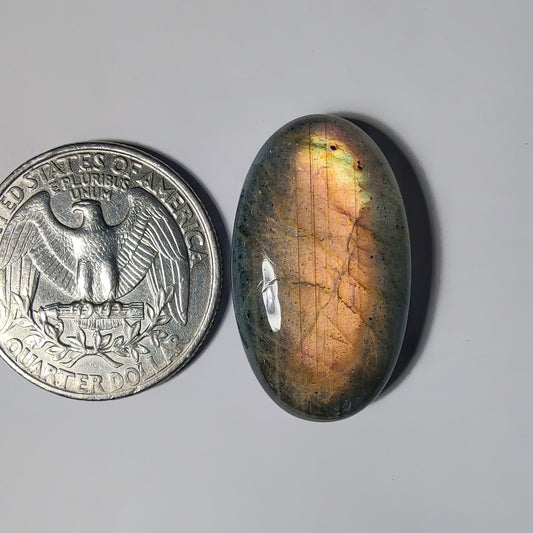 Labradorite gemstone cabochon - natural crystal healing stone for jewelry making by Gemivra