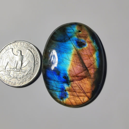 Labradorite gemstone cabochon - natural crystal healing stone for jewelry making by Gemivra