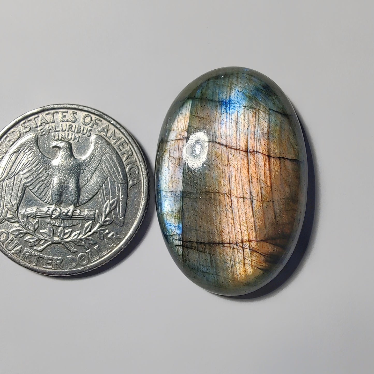 Labradorite gemstone cabochon - natural crystal healing stone for jewelry making by Gemivra