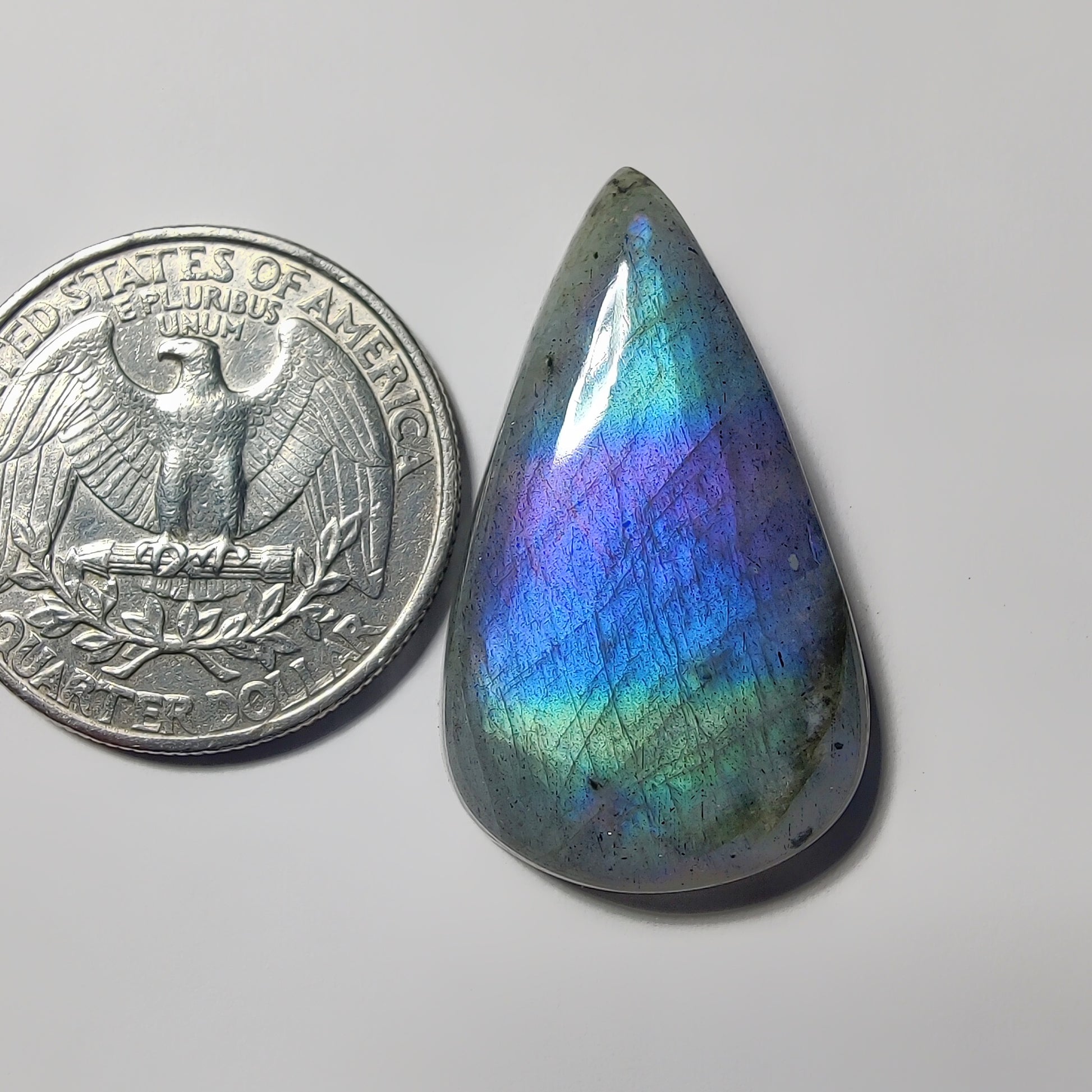 Labradorite gemstone cabochon - natural crystal healing stone for jewelry making by Gemivra
