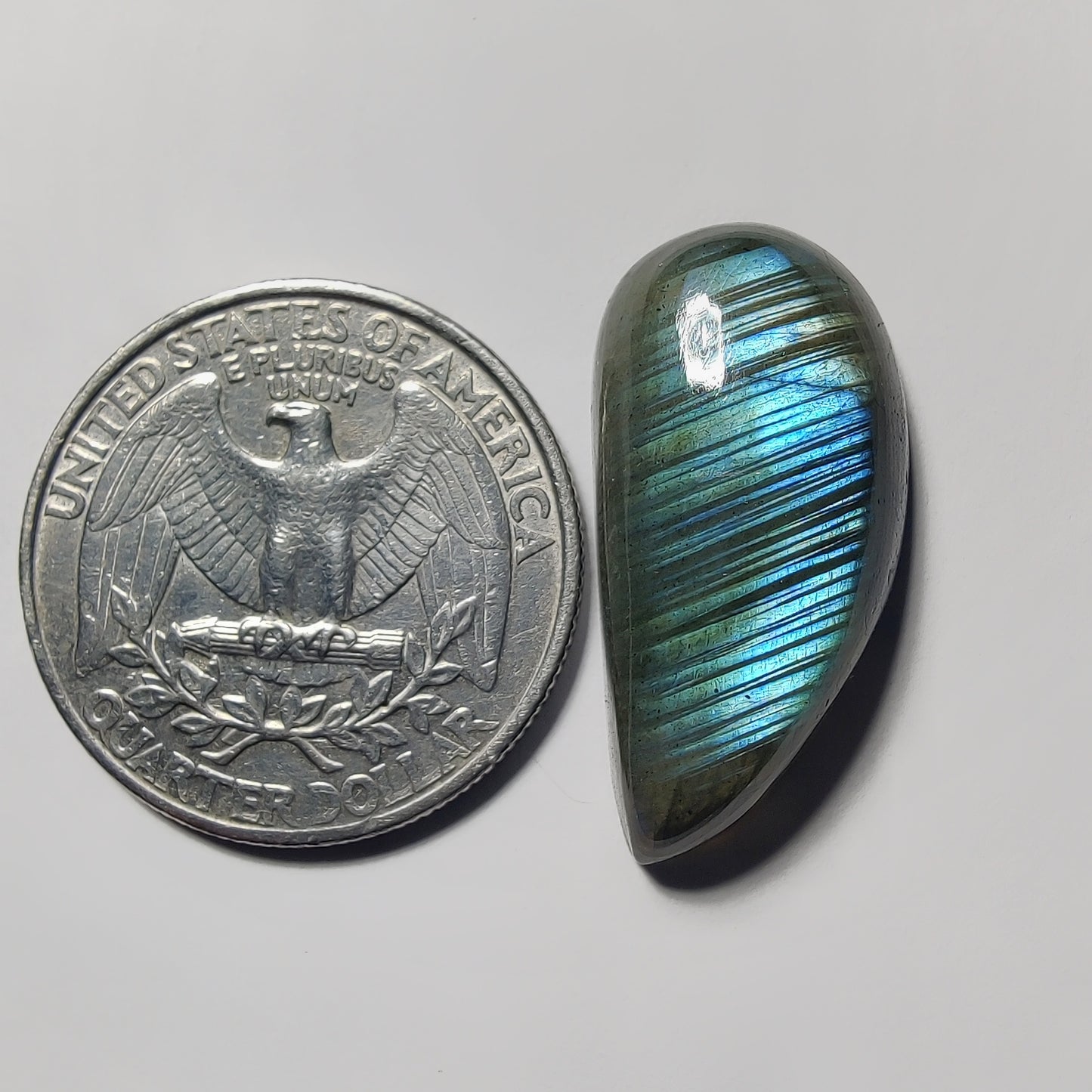 Labradorite gemstone cabochon - natural crystal healing stone for jewelry making by Gemivra