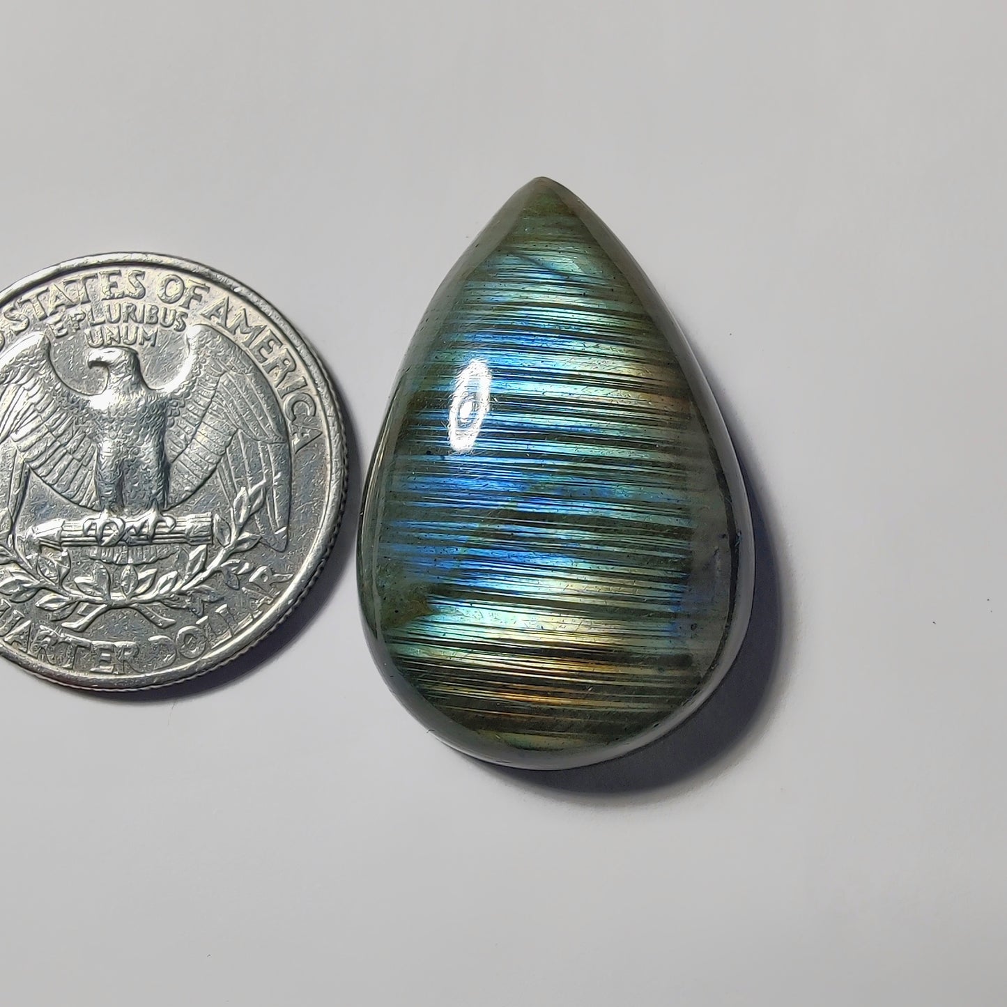 Labradorite gemstone cabochon - natural crystal healing stone for jewelry making by Gemivra