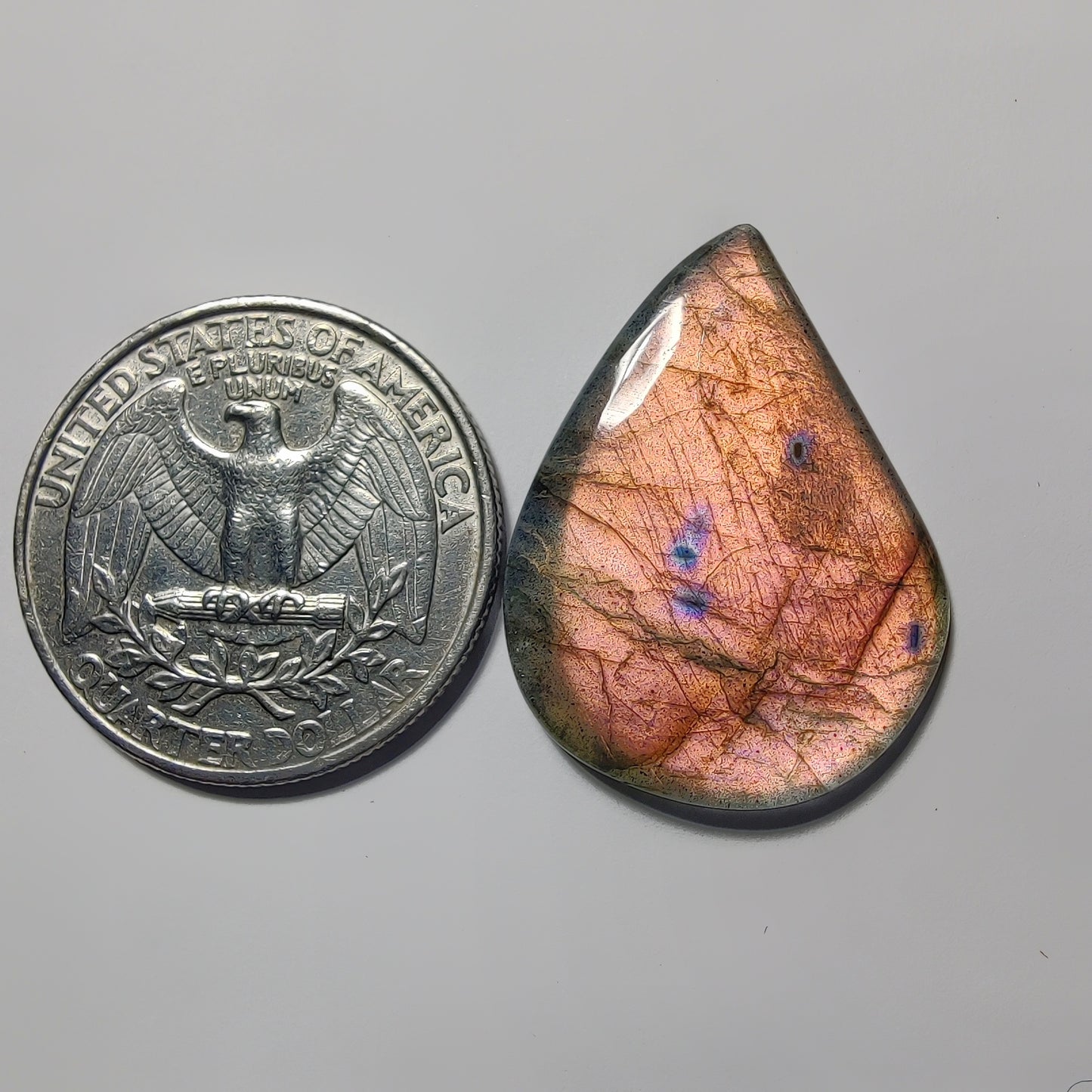 Labradorite gemstone cabochon - natural crystal healing stone for jewelry making by Gemivra