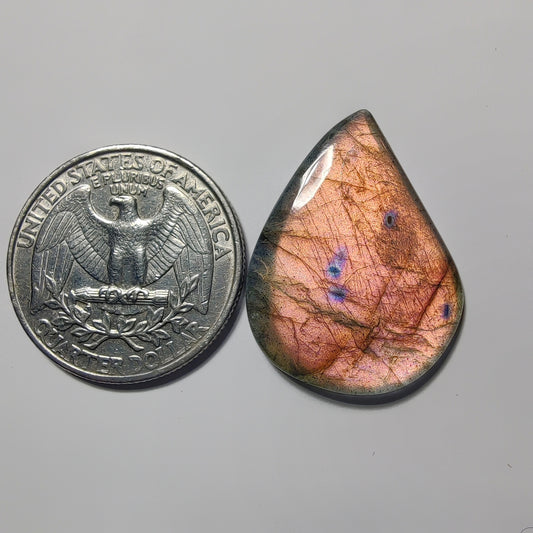 Labradorite gemstone cabochon - natural crystal healing stone for jewelry making by Gemivra