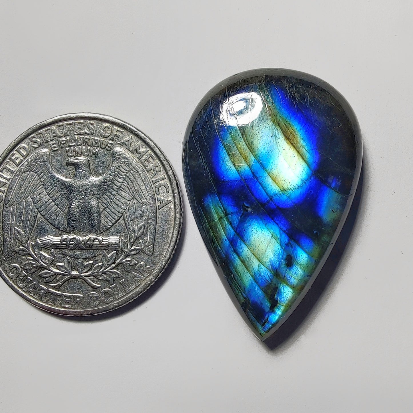 Labradorite gemstone cabochon - natural crystal healing stone for jewelry making by Gemivra