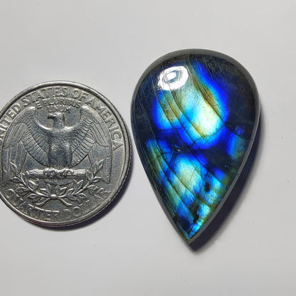 Labradorite gemstone cabochon - natural crystal healing stone for jewelry making by Gemivra