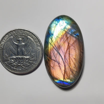 Labradorite gemstone cabochon - natural crystal healing stone for jewelry making by Gemivra
