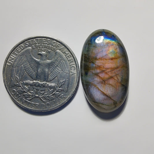 Labradorite gemstone cabochon - natural crystal healing stone for jewelry making by Gemivra