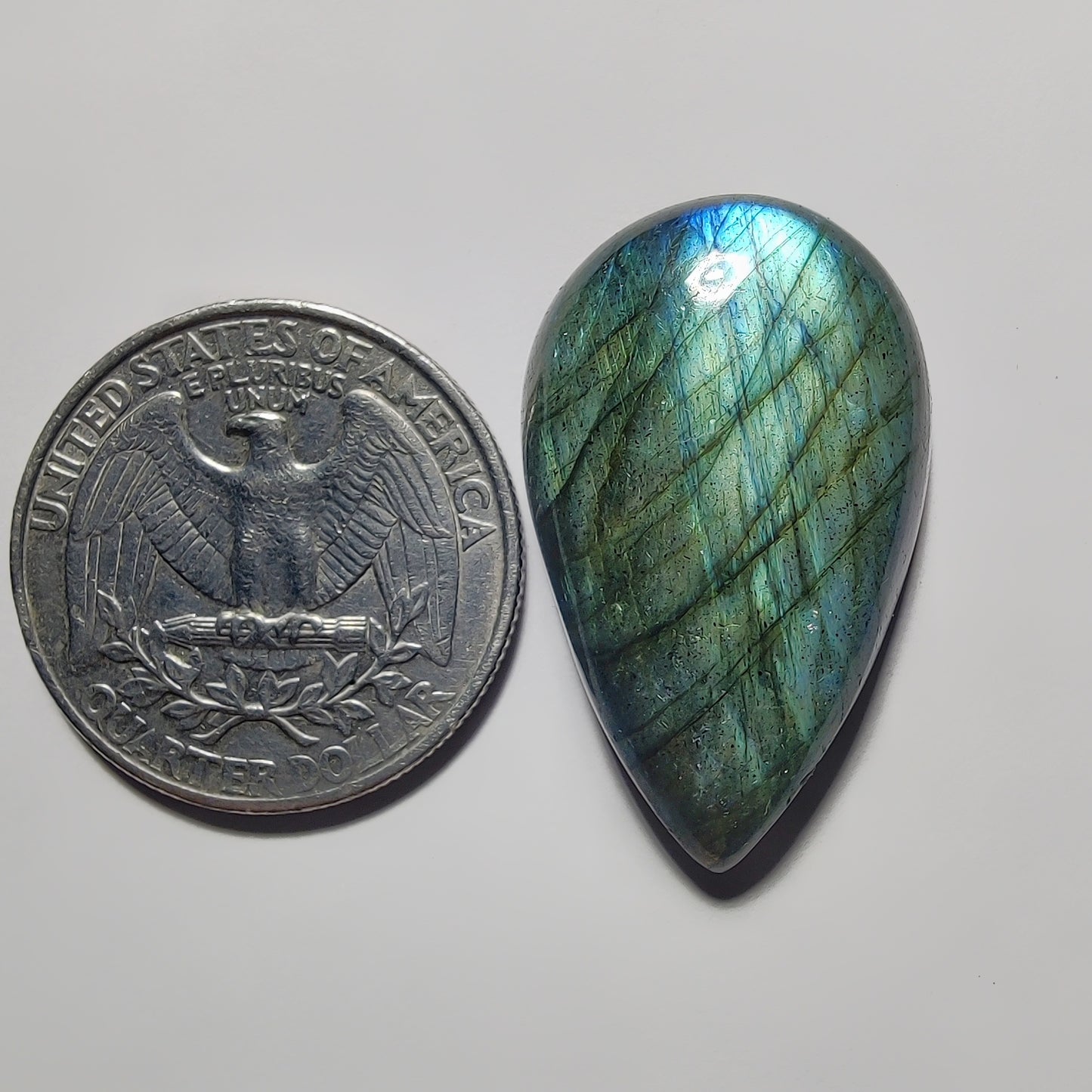 Labradorite gemstone cabochon - natural crystal healing stone for jewelry making by Gemivra