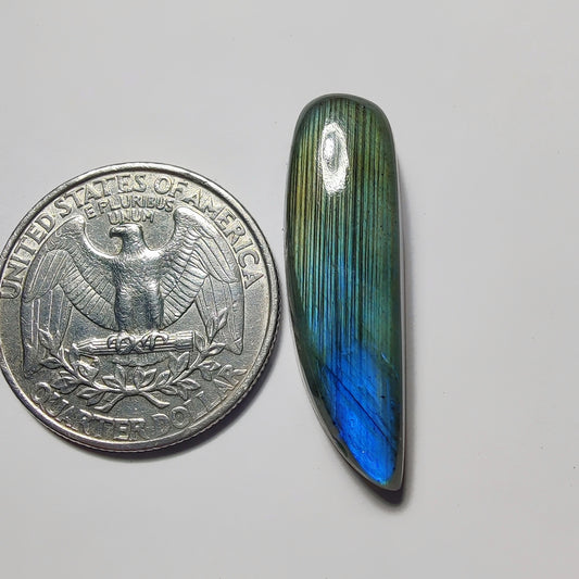 Labradorite gemstone cabochon - natural crystal healing stone for jewelry making by Gemivra