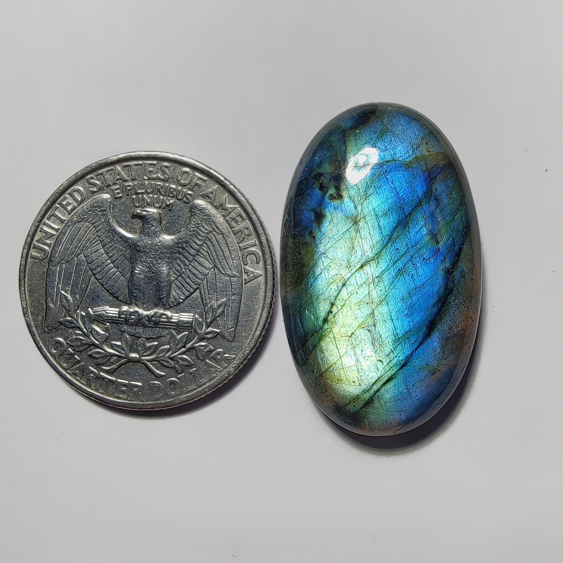 Labradorite gemstone cabochon - natural crystal healing stone for jewelry making by Gemivra
