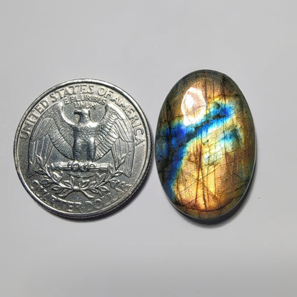 Labradorite gemstone cabochon - natural crystal healing stone for jewelry making by Gemivra