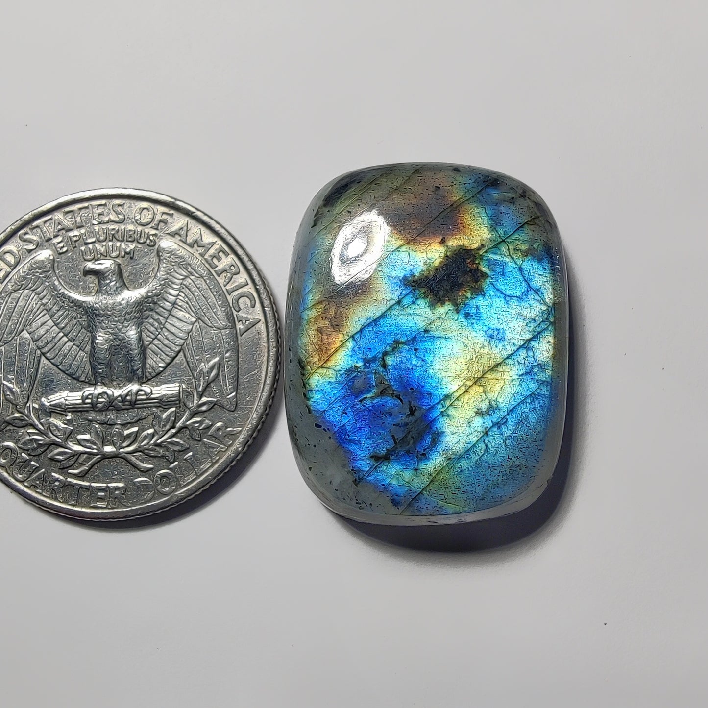 Labradorite gemstone cabochon - natural crystal healing stone for jewelry making by Gemivra