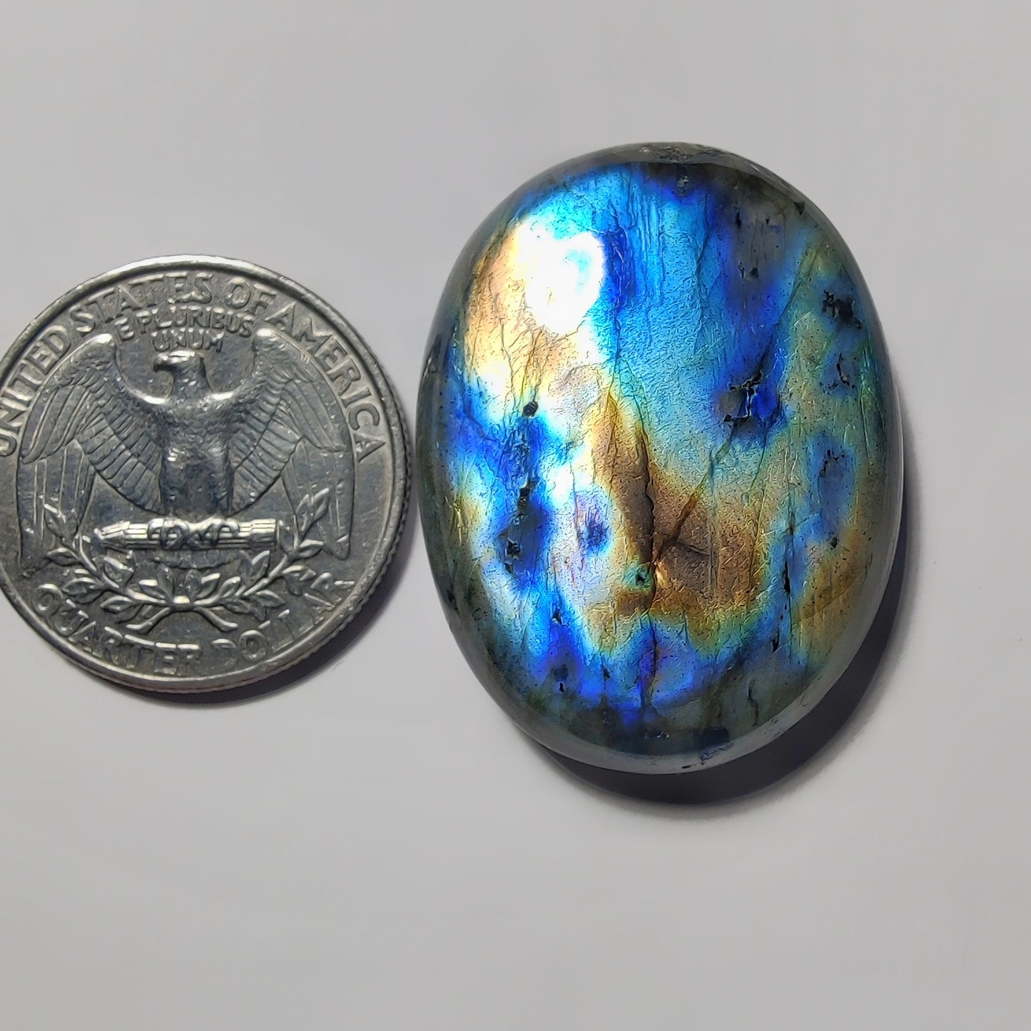 Labradorite gemstone cabochon - natural crystal healing stone for jewelry making by Gemivra