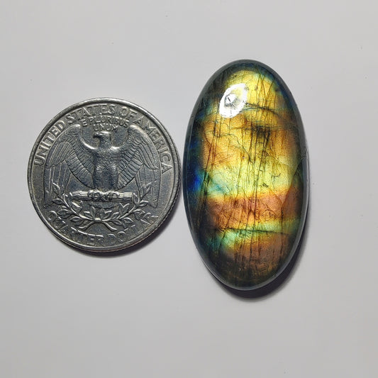 Labradorite gemstone cabochon - natural crystal healing stone for jewelry making by Gemivra