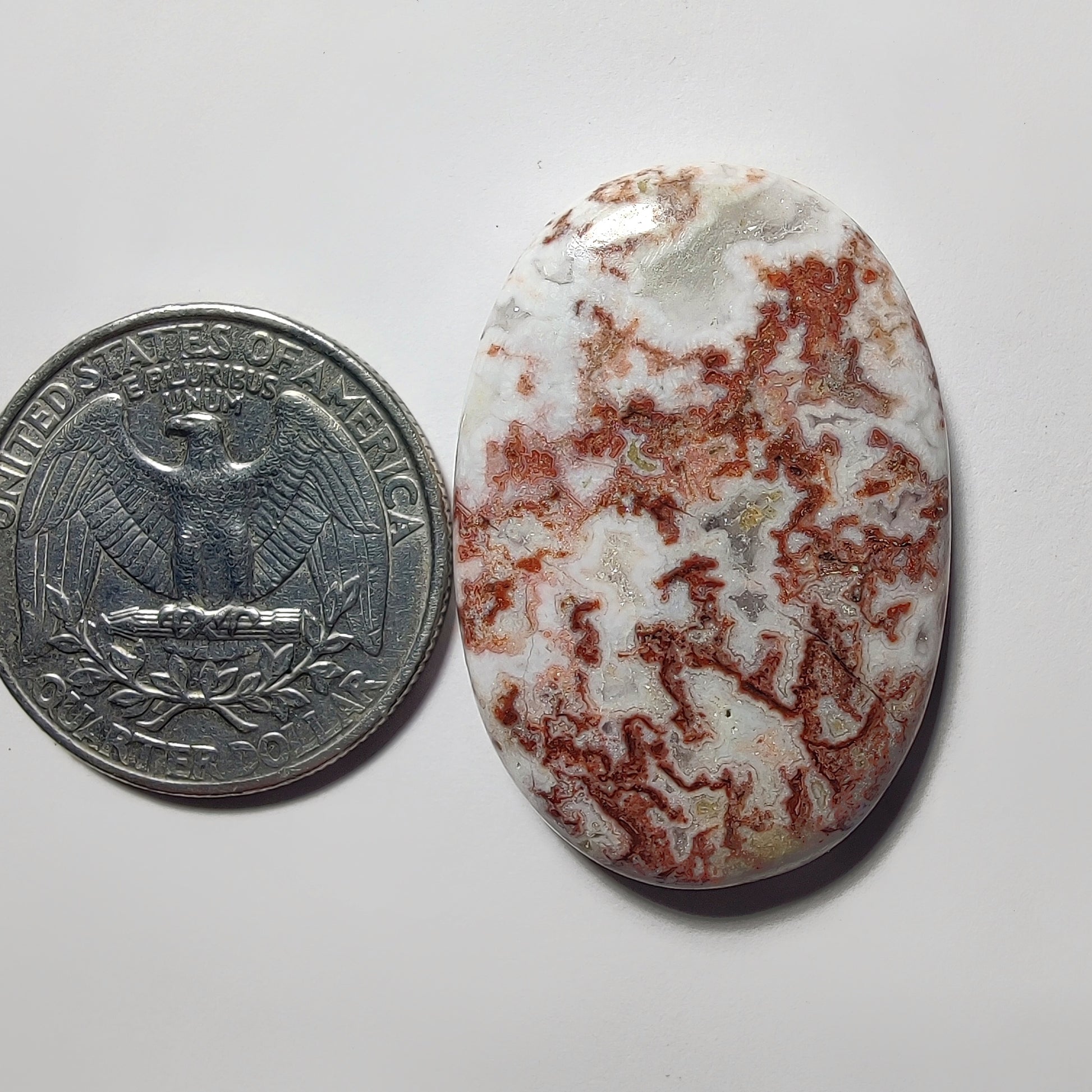 Rosita Jasper gemstone cabochon - natural crystal healing stone for jewelry making by Gemivra