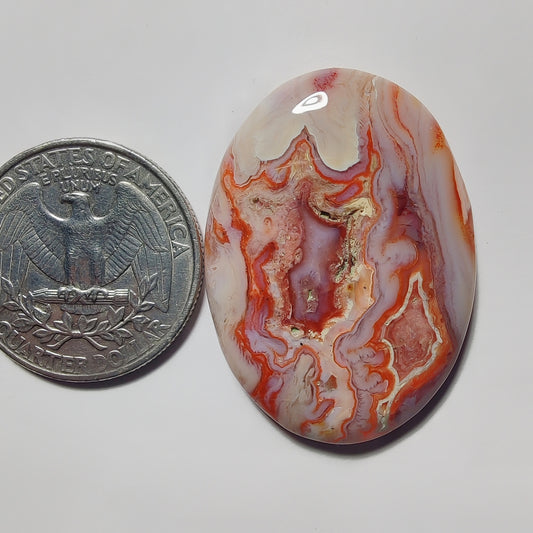 Botswana Agate gemstone cabochon - natural crystal healing stone for jewelry making by Gemivra