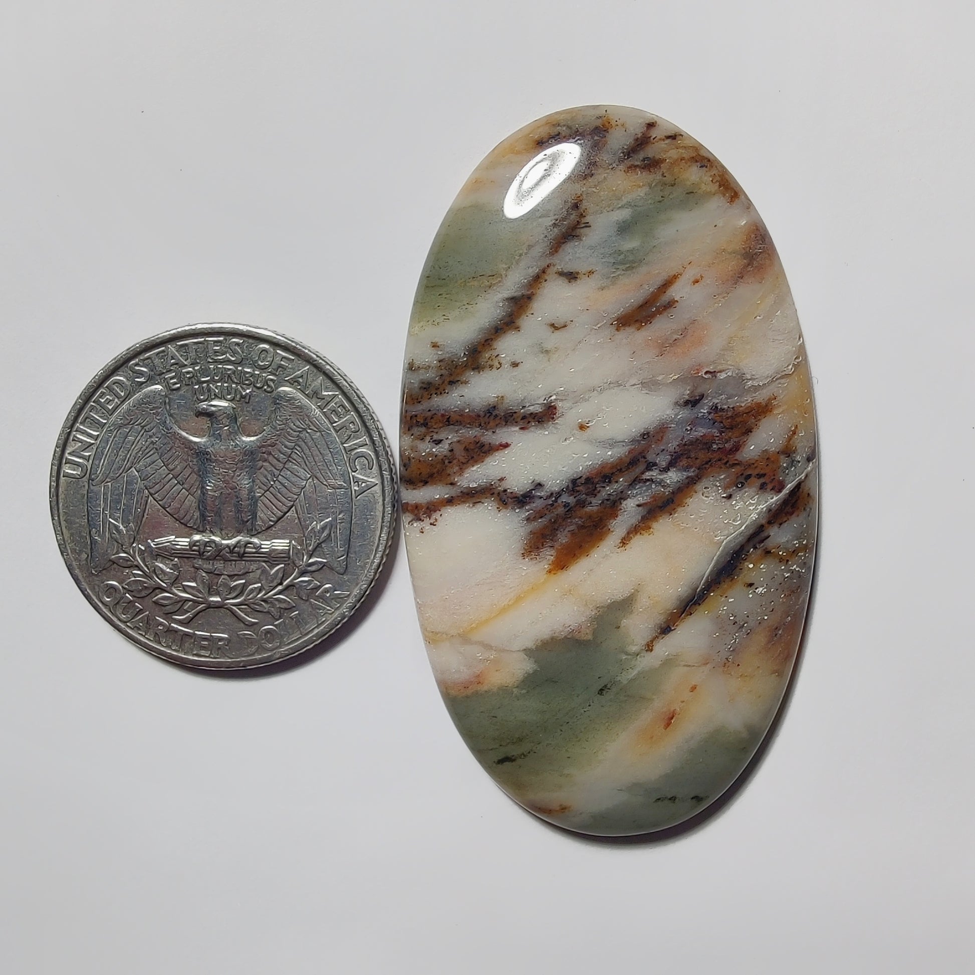 Coconut Jasper gemstone cabochon - natural crystal healing stone for jewelry making by Gemivra