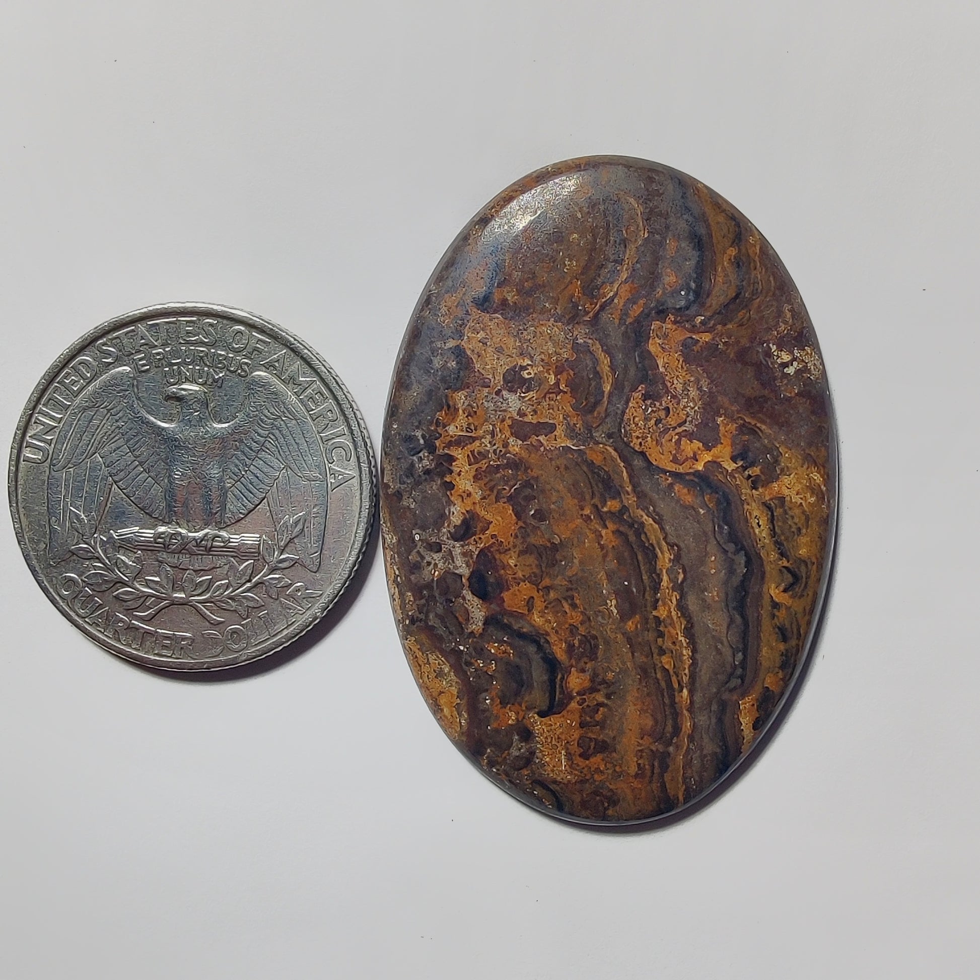 Stromatolite gemstone cabochon - natural crystal healing stone for jewelry making by Gemivra