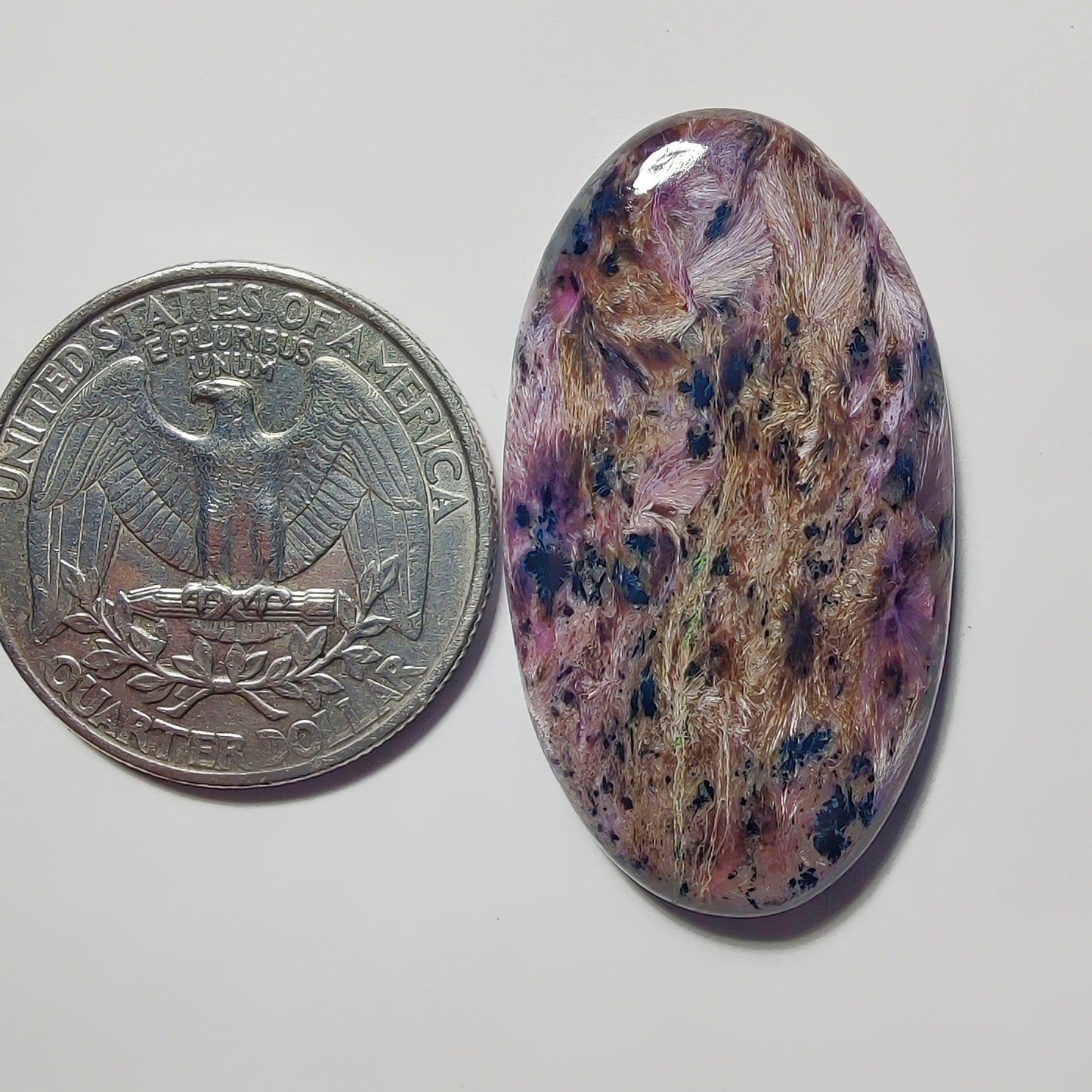 Charoite gemstone cabochon - natural crystal healing stone for jewelry making by Gemivra