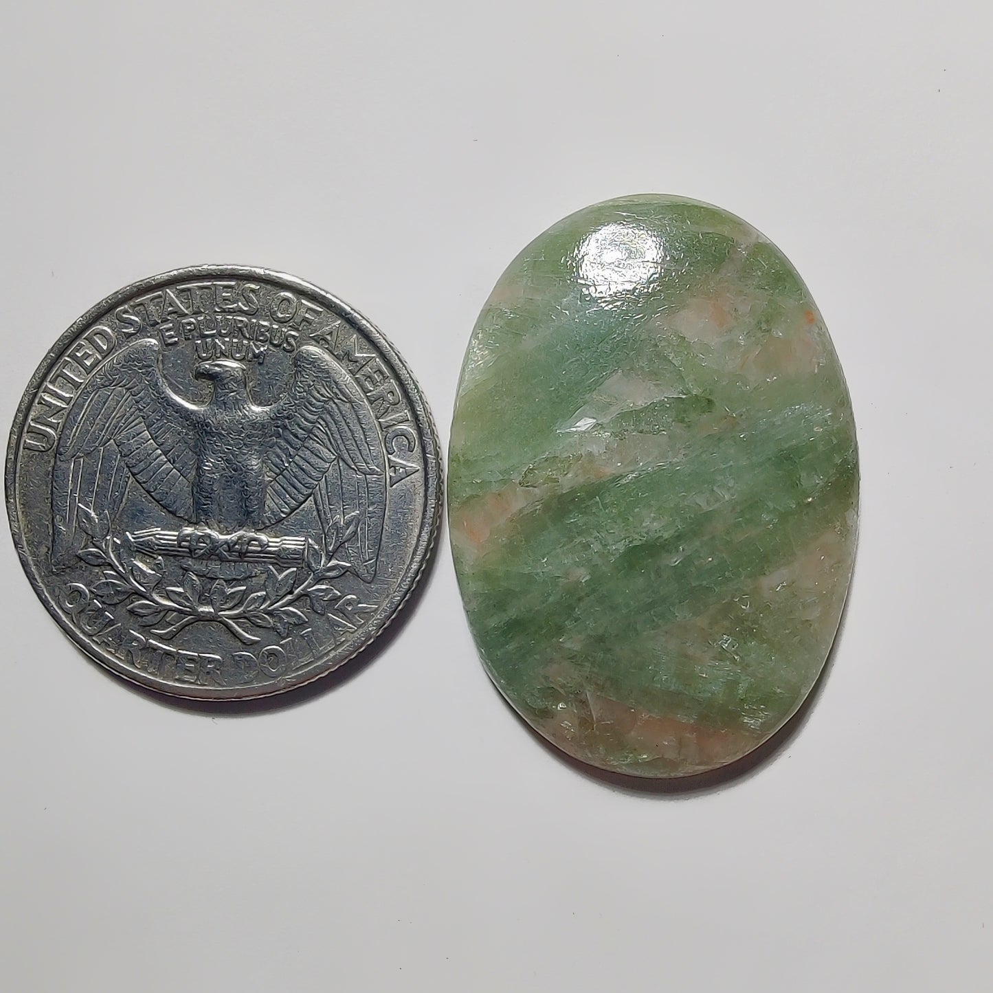 Golden Seraphinite gemstone cabochon - natural crystal healing stone for jewelry making by Gemivra