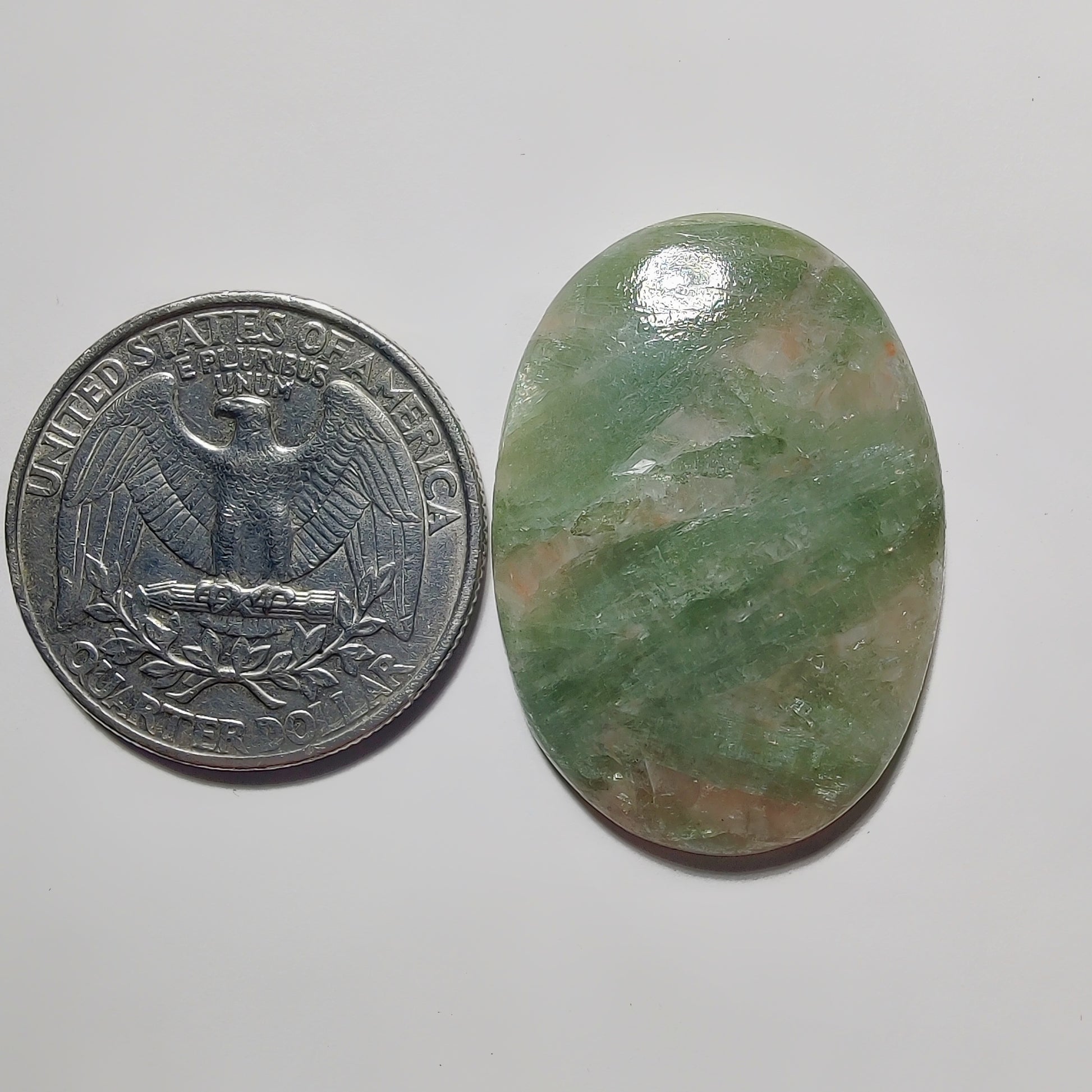 Golden Seraphinite gemstone cabochon - natural crystal healing stone for jewelry making by Gemivra