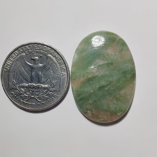 Golden Seraphinite gemstone cabochon - natural crystal healing stone for jewelry making by Gemivra