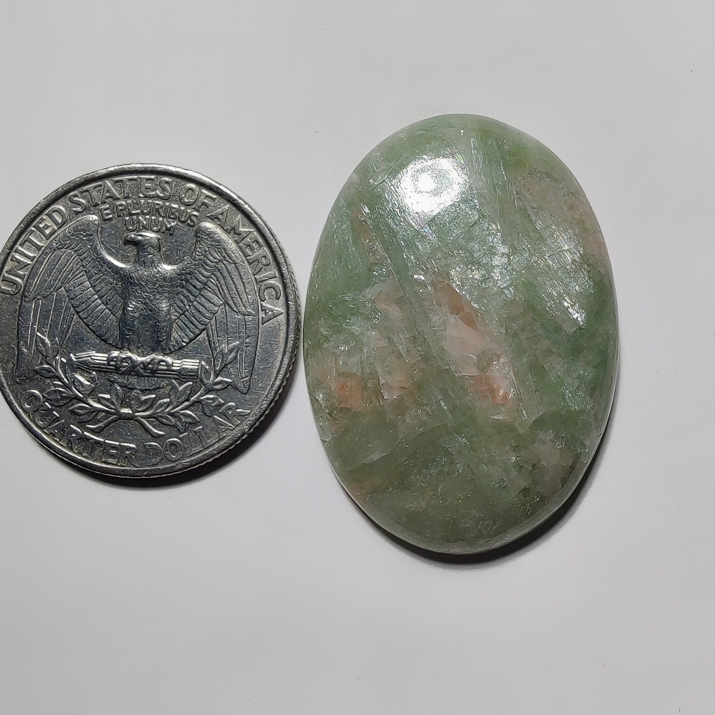 Golden Seraphinite gemstone cabochon - natural crystal healing stone for jewelry making by Gemivra