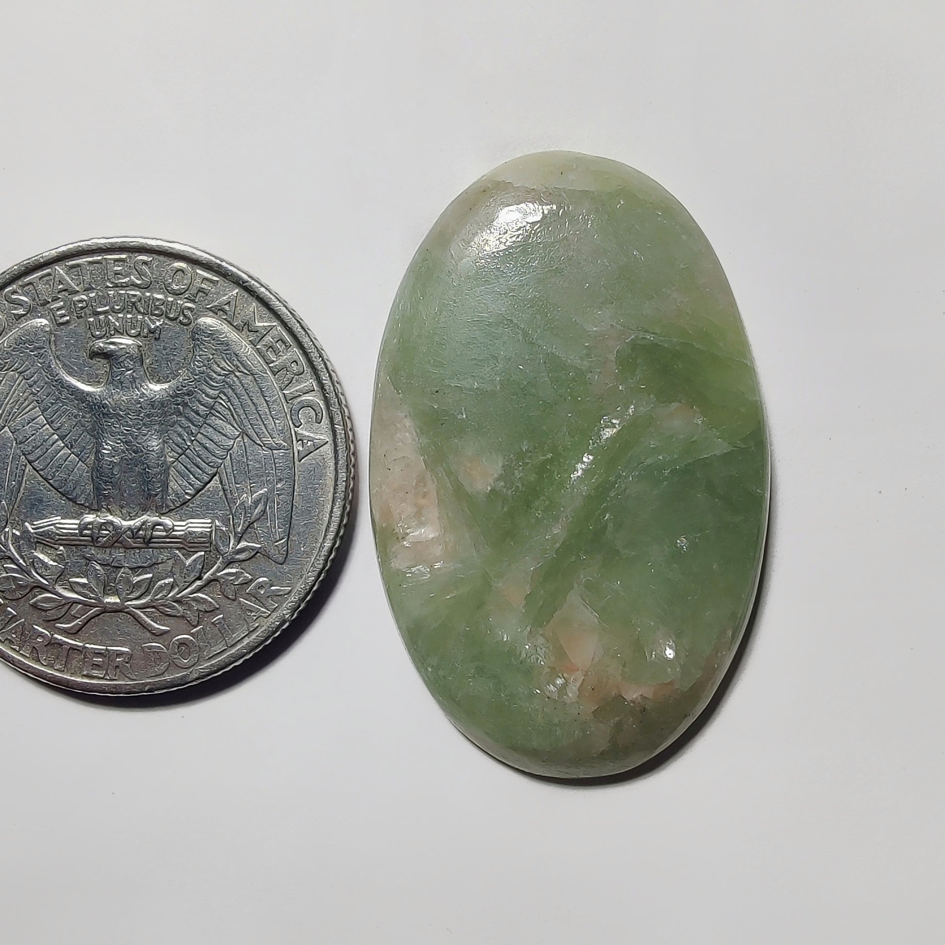 Golden Seraphinite gemstone cabochon - natural crystal healing stone for jewelry making by Gemivra