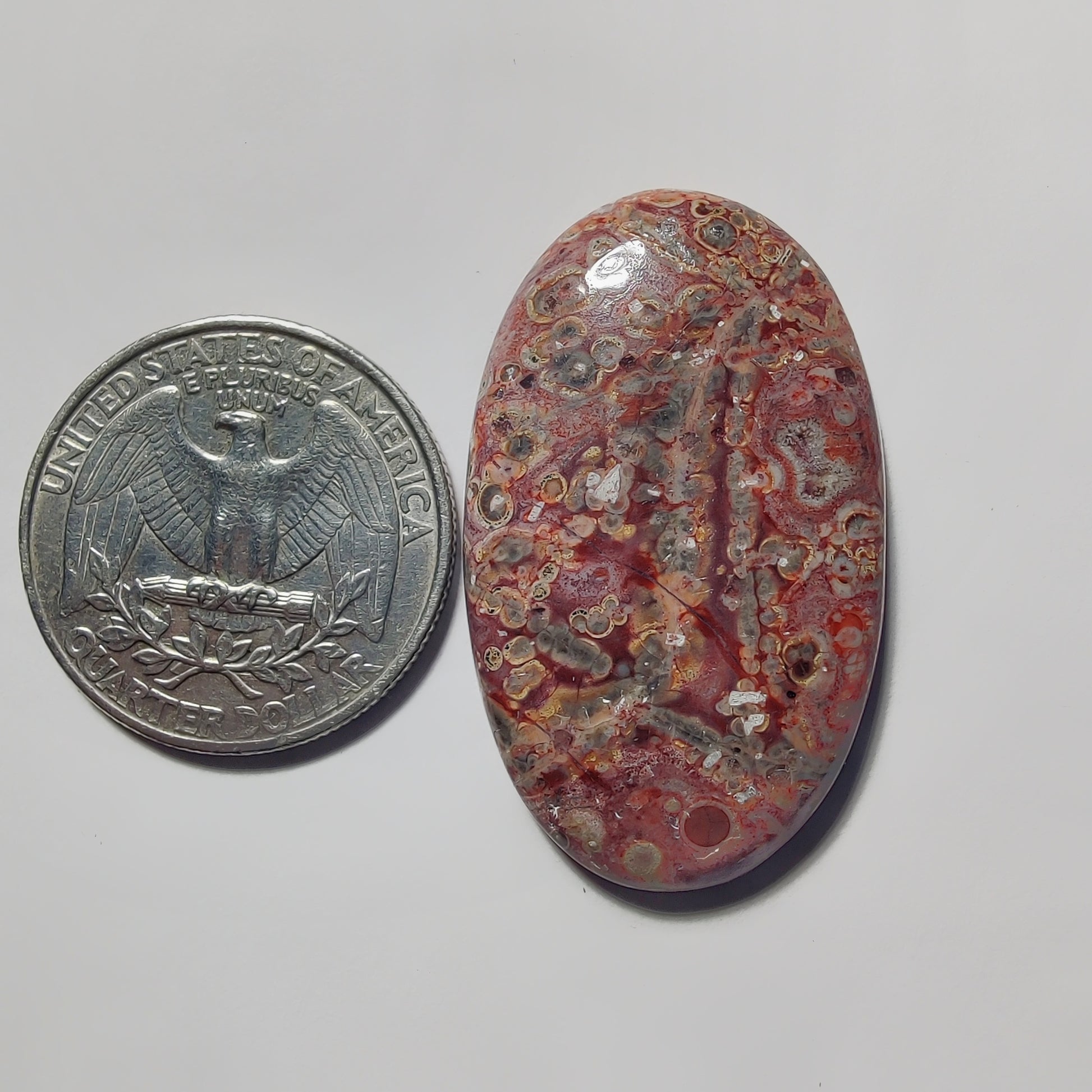 Leopard Skin Jasper gemstone cabochon - natural crystal healing stone for jewelry making by Gemivra