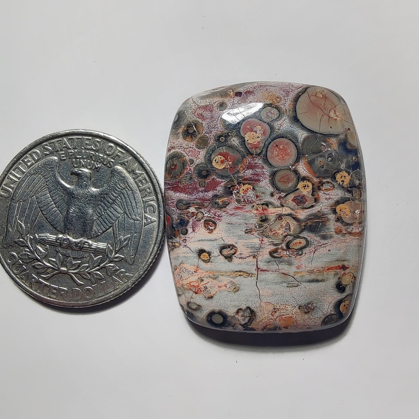 Leopard Skin Jasper gemstone cabochon - natural crystal healing stone for jewelry making by Gemivra