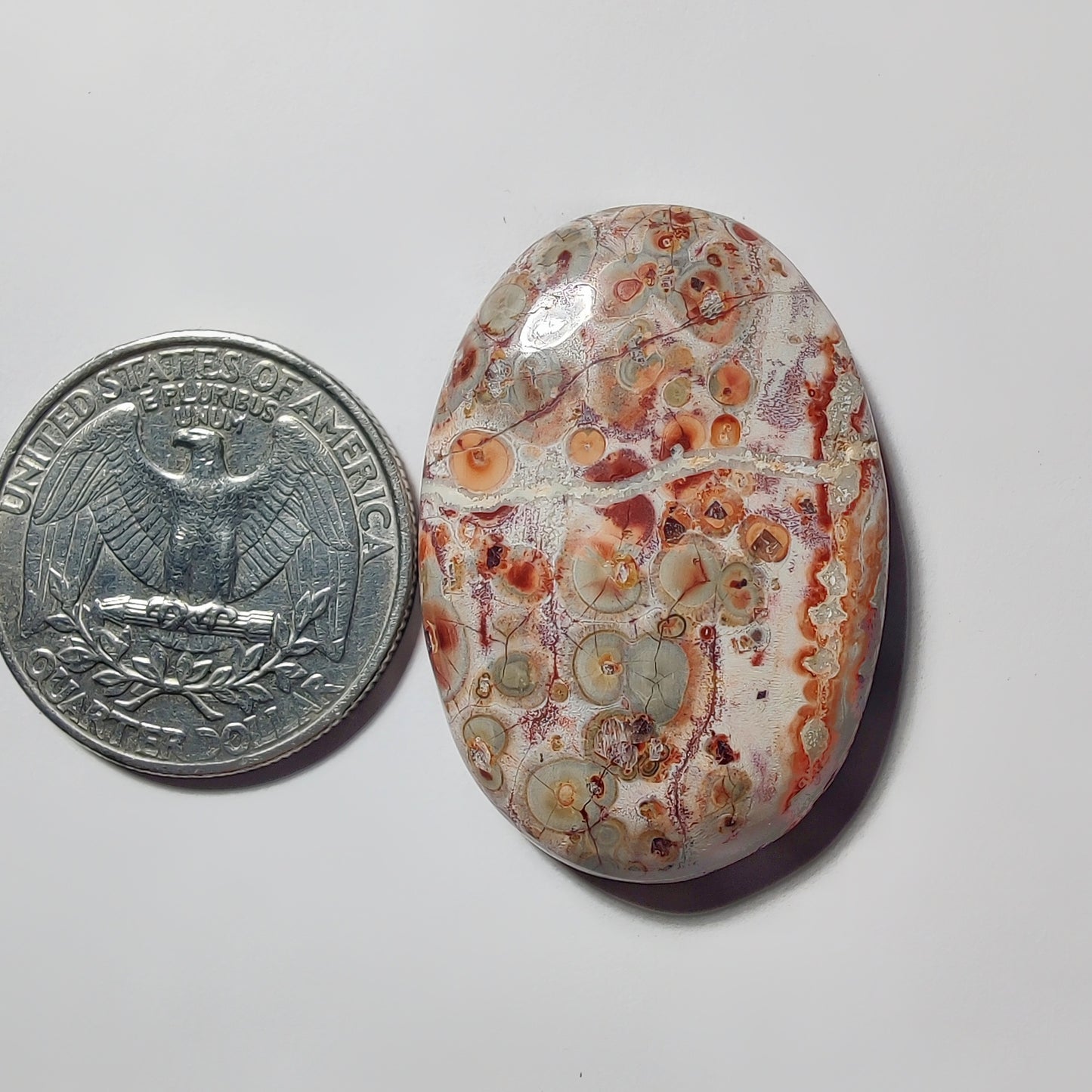 Leopard Skin Jasper gemstone cabochon - natural crystal healing stone for jewelry making by Gemivra