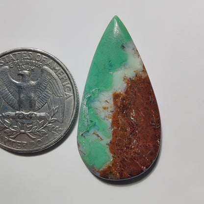 Chrysoprase gemstone cabochon - natural crystal healing stone for jewelry making by Gemivra