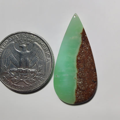 Chrysoprase gemstone cabochon - natural crystal healing stone for jewelry making by Gemivra