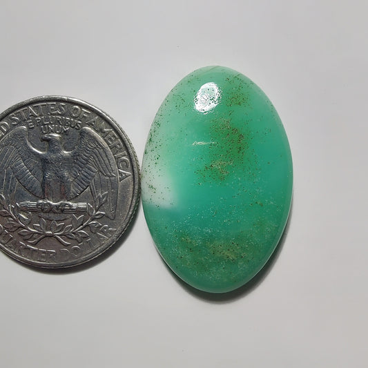 Chrysoprase gemstone cabochon - natural crystal healing stone for jewelry making by Gemivra