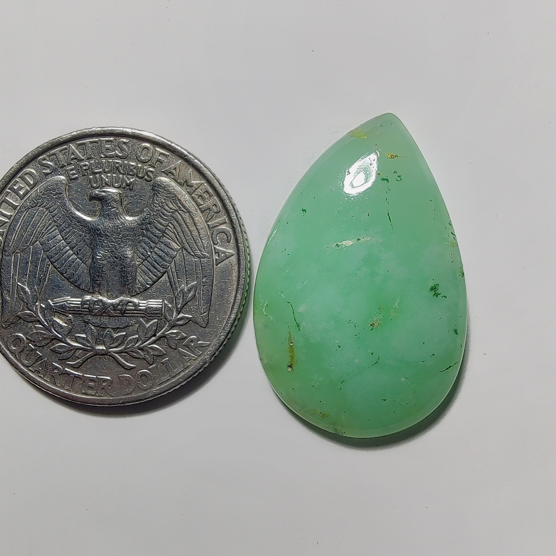 Chrysoprase gemstone cabochon - natural crystal healing stone for jewelry making by Gemivra