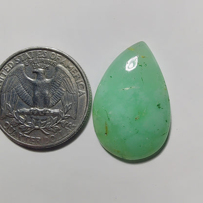 Chrysoprase gemstone cabochon - natural crystal healing stone for jewelry making by Gemivra