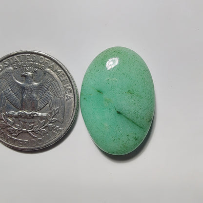 Chrysoprase gemstone cabochon - natural crystal healing stone for jewelry making by Gemivra