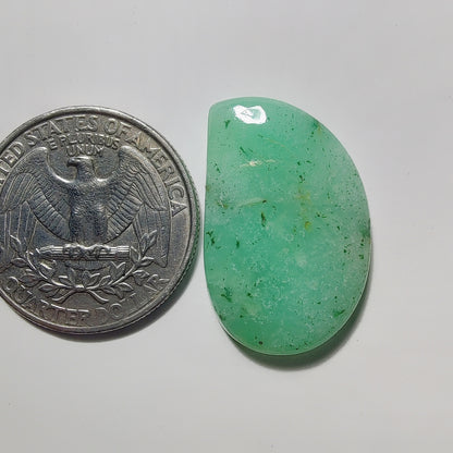 Chrysoprase gemstone cabochon - natural crystal healing stone for jewelry making by Gemivra