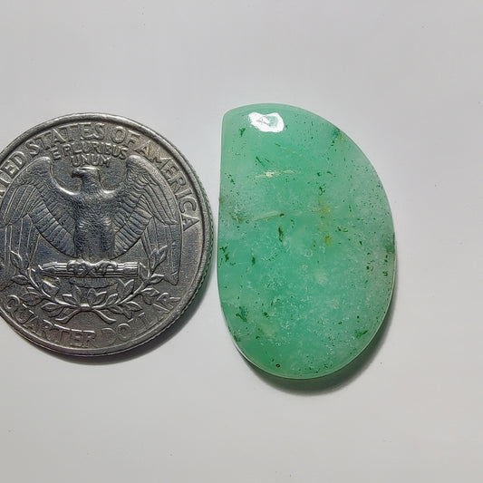 Chrysoprase gemstone cabochon - natural crystal healing stone for jewelry making by Gemivra