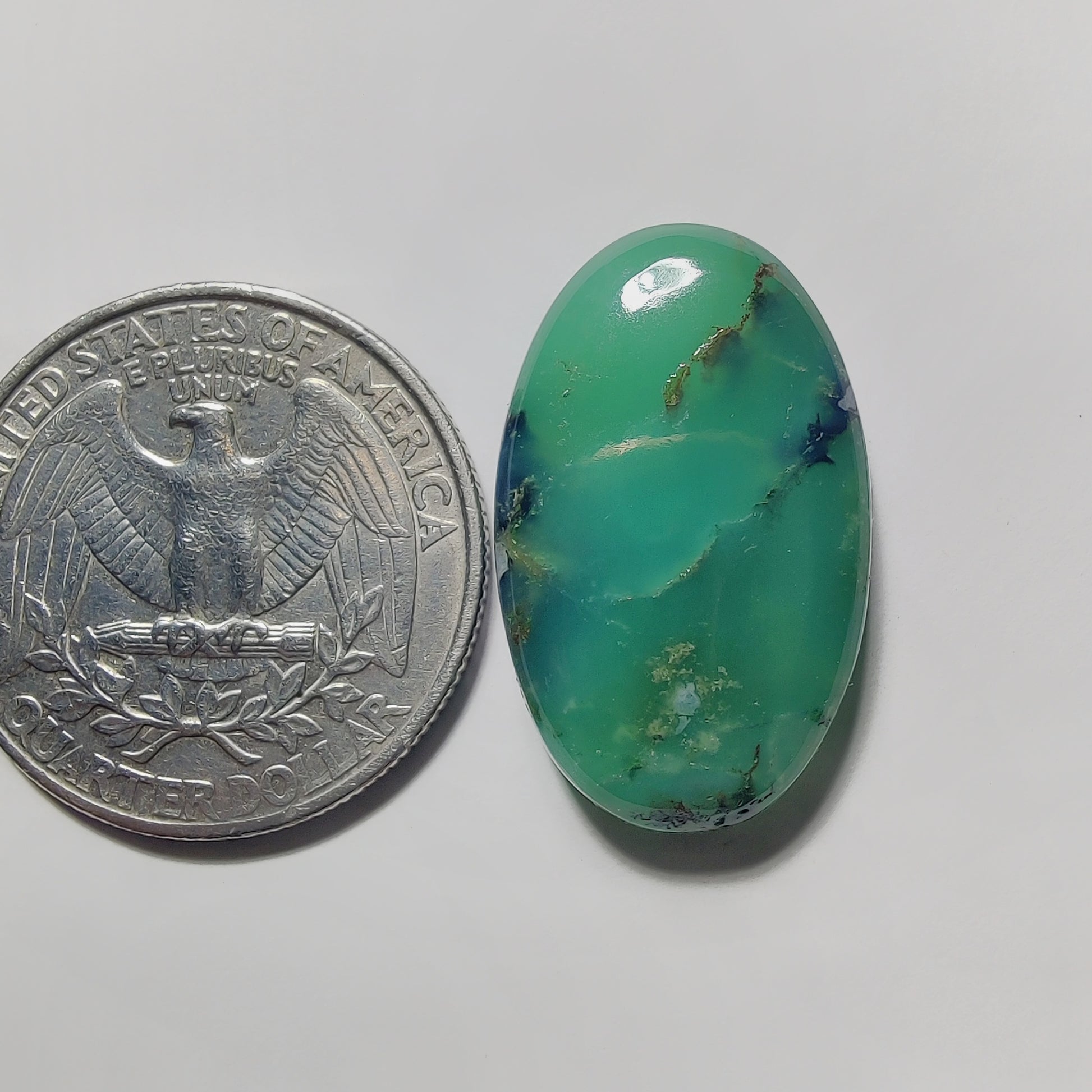 Chrysoprase gemstone cabochon - natural crystal healing stone for jewelry making by Gemivra