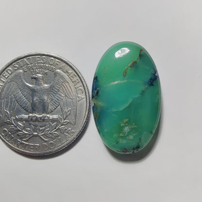 Chrysoprase gemstone cabochon - natural crystal healing stone for jewelry making by Gemivra