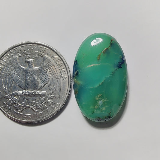 Chrysoprase gemstone cabochon - natural crystal healing stone for jewelry making by Gemivra